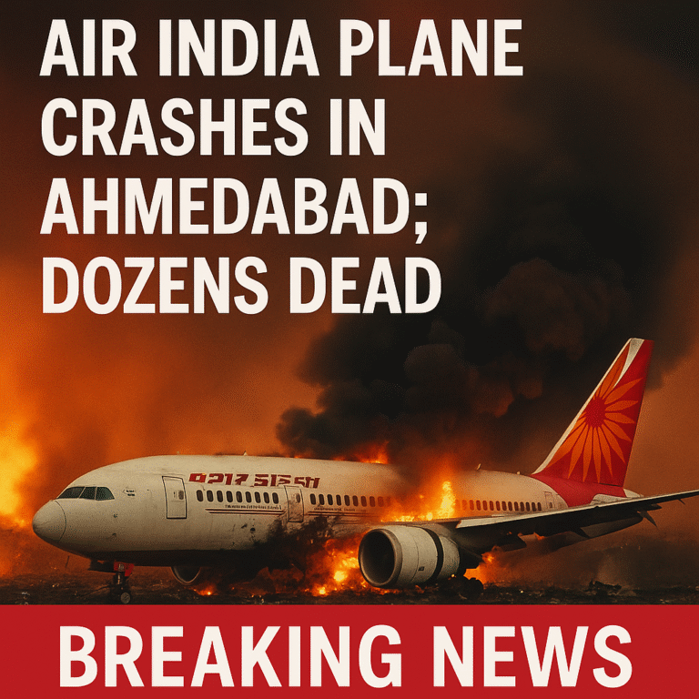 Ahmedabad Plane Crash: Air India Flight AI171 Crashes, Claims Dozens of Lives