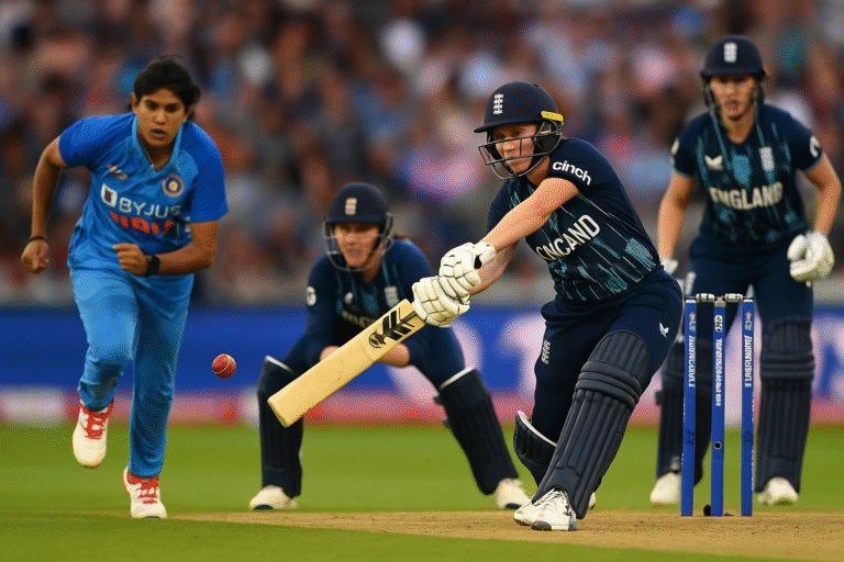 England Women Edge India by 5 Runs in Thriller to Stay Alive in T20I Series